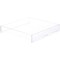 Plymor Clear Acrylic Square Open Top Merchandise Display Tray, 12" W x 12" D x 2" H